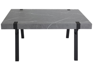 Esstisch Küchentisch Esszimmertisch Industrial Metall 150x90cm Marmor-Optik grau