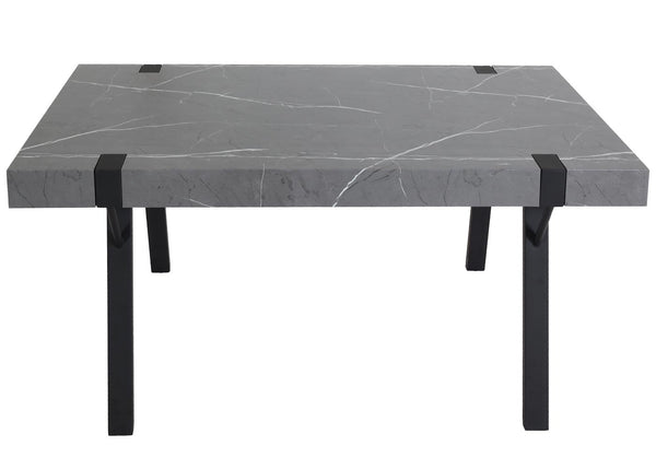 Esstisch Küchentisch Esszimmertisch Industrial Metall 150x90cm Marmor-Optik grau
