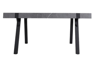 Esstisch Küchentisch Esszimmertisch Industrial Metall 150x90cm Marmor-Optik grau