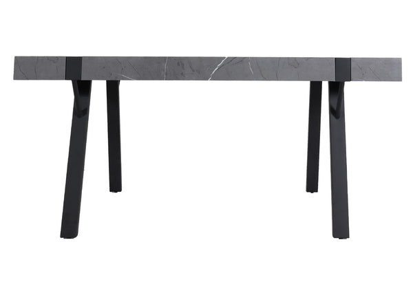 Esstisch Küchentisch Esszimmertisch Industrial Metall 150x90cm Marmor-Optik grau