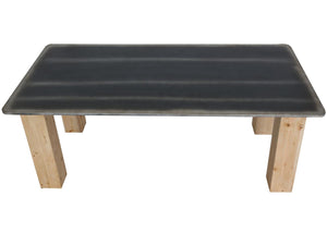 Esstisch Esszimmertisch Industrial Massivholz 200x100cm natur Metall-Optik