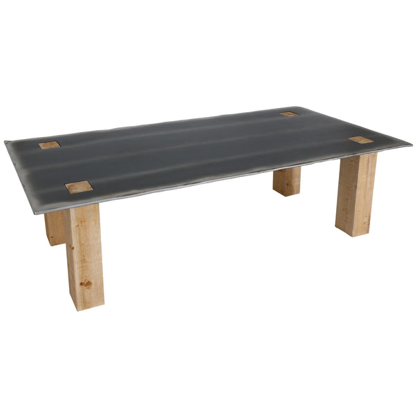 Esstisch Esszimmertisch Industrial Massivholz 240x100cm natur Metall-Optik
