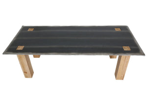 Esstisch Esszimmertisch Industrial Massivholz 240x100cm natur Metall-Optik