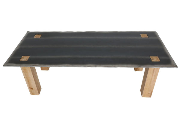 Esstisch Esszimmertisch Industrial Massivholz 240x100cm natur Metall-Optik