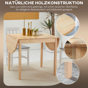 Esstisch Küchentisch klappbar für 6 Personen aus Holz natur