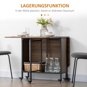 Esstisch klappbar mobil 130x80x74cm Hellbraun