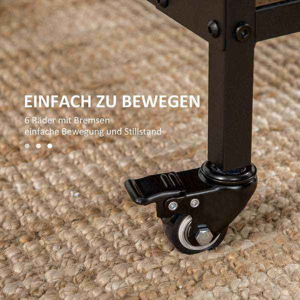 Esstisch klappbar mobil 130x80x74cm Hellbraun