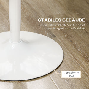 Esstisch rund für Esszimmer Küche 2 Personen MDF Stahl weiss