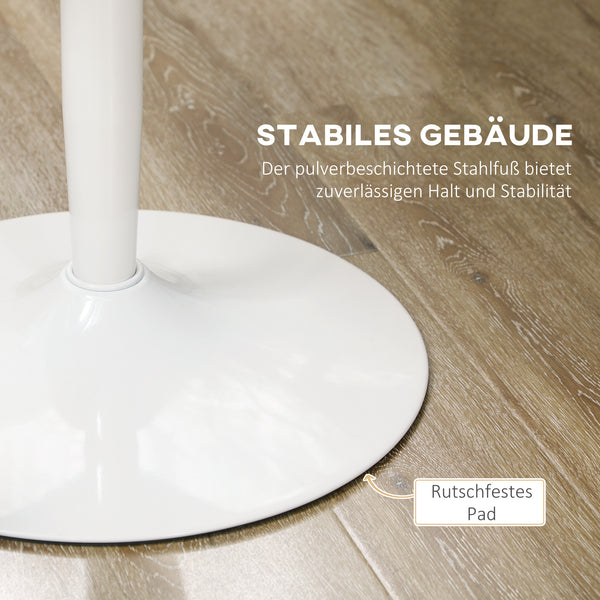 Esstisch rund für Esszimmer Küche 2 Personen MDF Stahl weiss