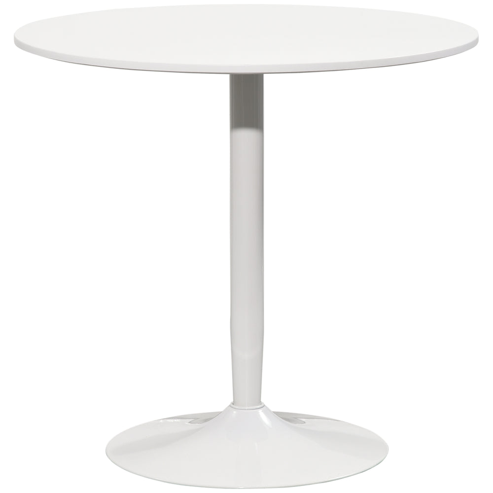 Esstisch rund für Esszimmer Küche 2 Personen MDF Stahl weiss