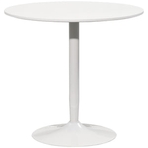 Esstisch rund für Esszimmer Küche 2 Personen MDF Stahl weiss