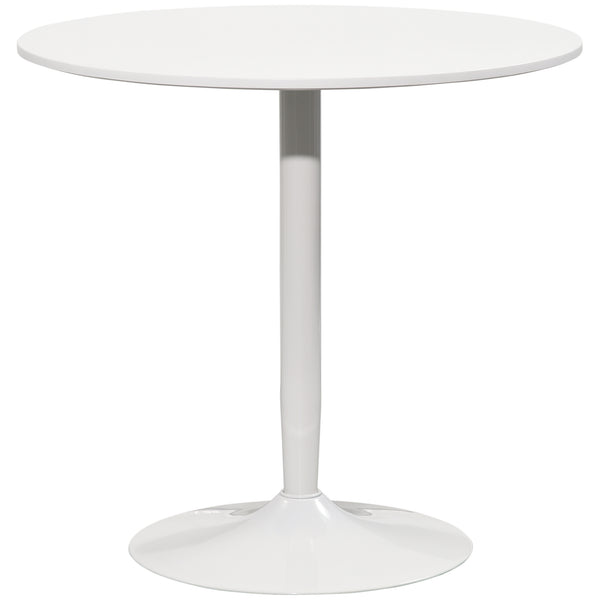 Esstisch rund für Esszimmer Küche 2 Personen MDF Stahl weiss