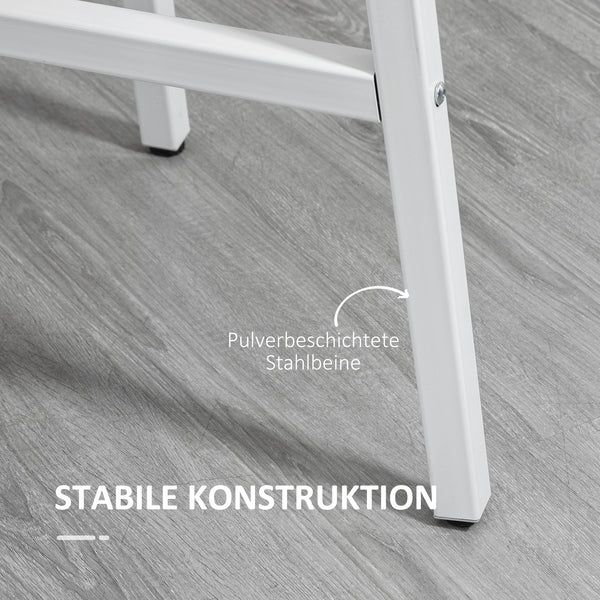 Esstisch rund industrieller Stil stabil 80cm Holz weiss