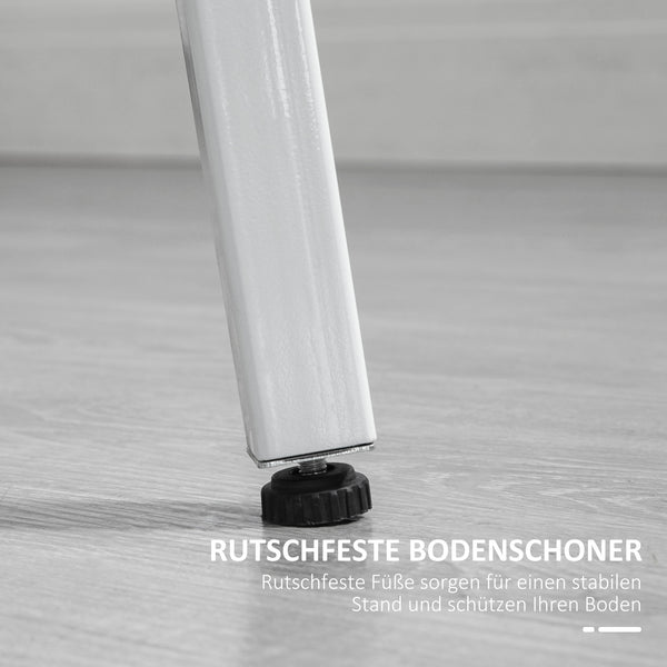 Esstisch rund industrieller Stil stabil 80cm Holz weiss