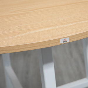 Esstisch rund industrieller Stil stabil 80cm Holz weiss