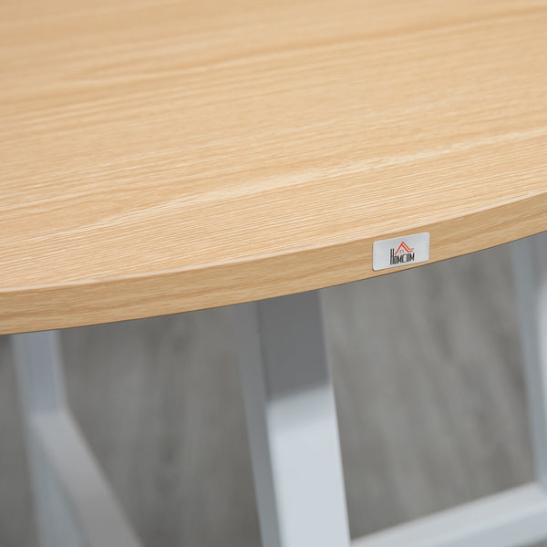 Esstisch rund industrieller Stil stabil 80cm Holz weiss