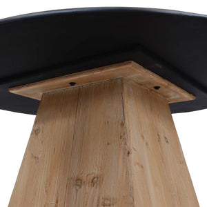 Esstisch Esszimmertisch rund Industrial Massivholz Ø120cm natur Metall-Optik