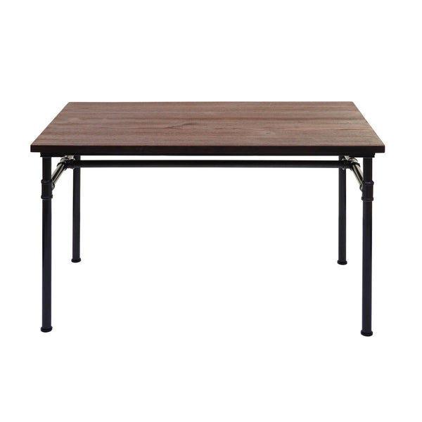 Esszimmer-Set 4 Esszimmerstühle mit Esstisch Ulme Holz Industrial grau