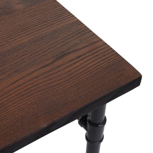Esszimmer-Set 4 Esszimmerstühle mit Esstisch Ulme Holz Industrial grau