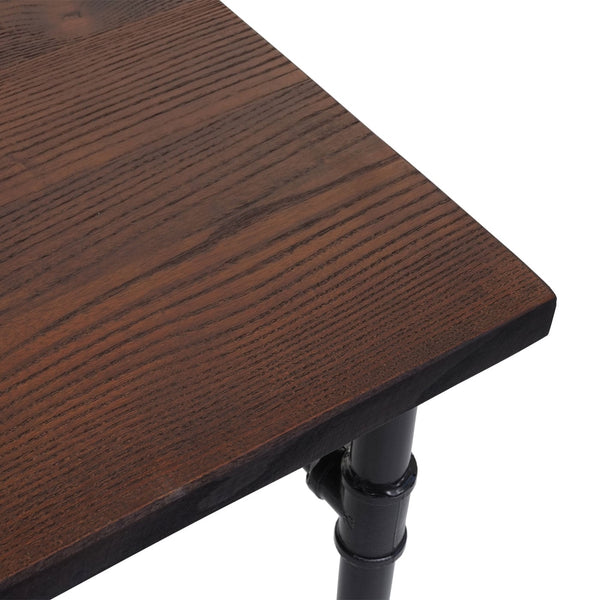 Esszimmer-Set 4 Esszimmerstühle mit Esstisch Ulme Holz Industrial grau