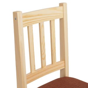 Esszimmer-Set Sitzgruppe Massivholz Kiefer Landhaus 110cm natur Polster terrakotta