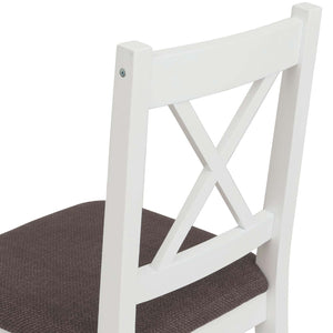 Esszimmer-Set Sitzgruppe Massivholz Kiefer Landhaus 110cm weiss Polster grau