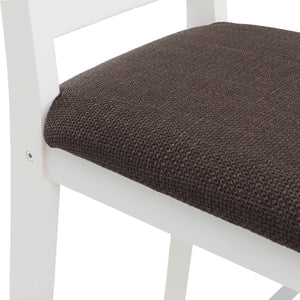 Esszimmer-Set Sitzgruppe Massivholz Kiefer Landhaus 110cm weiss Polster schwarz
