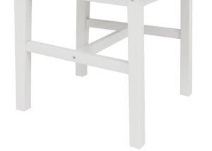 Esszimmer-Set Sitzgruppe Massivholz Kiefer Landhaus 110cm weiss Polster terrakotta