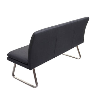 Esszimmer-Set Esszimmergruppe Stoff Edelstahl 180cm dunkelgrau