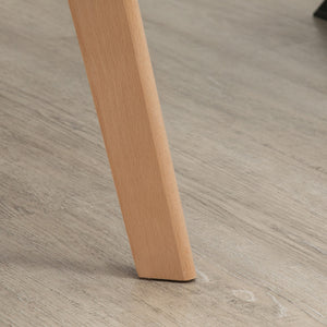 Esszimmerstühle 2er Set modern mit Holzbeinen Samt schwarz
