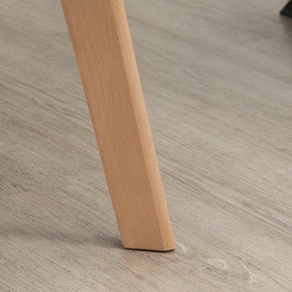 Esszimmerstühle 2er Set modern mit Holzbeinen Samt schwarz