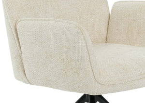 Esszimmerstuhl Küchenstuhl Armlehne drehbar Auto-Position Chenille Öko-Tex creme