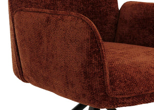 Esszimmerstuhl Küchenstuhl Armlehne drehbar Auto-Position Chenille Öko-Tex rot