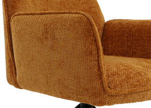 Esszimmerstuhl Küchenstuhl Armlehne drehbar Auto-Position Chenille Öko-Tex senfgelb