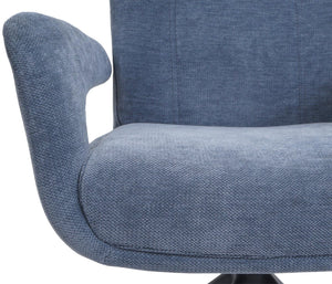 Esszimmerstuhl Küchenstuhl drehbar Auto-Return Chenille graublau