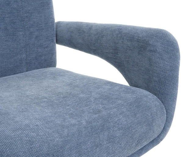 Esszimmerstuhl Küchenstuhl drehbar Auto-Return Chenille graublau