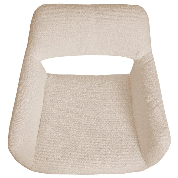 Esszimmerstuhl Küchenstuhl Polsterstuhl Holz Bouclé beige