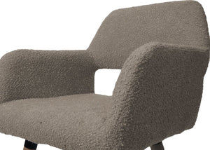 Esszimmerstuhl Küchenstuhl Polsterstuhl Holz Bouclé taupe