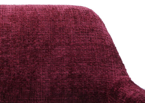 Esszimmerstuhl Küchenstuhl Polsterstuhl Holz Chenille bordeaux