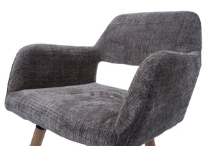 Esszimmerstuhl Küchenstuhl Polsterstuhl Holz Chenille braun