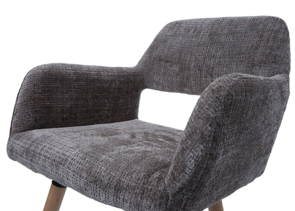 Esszimmerstuhl Küchenstuhl Polsterstuhl Holz Chenille braun
