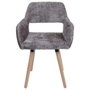 Esszimmerstuhl Küchenstuhl Polsterstuhl Holz Chenille braun