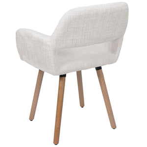 Esszimmerstuhl Küchenstuhl Polsterstuhl Holz Chenille creme