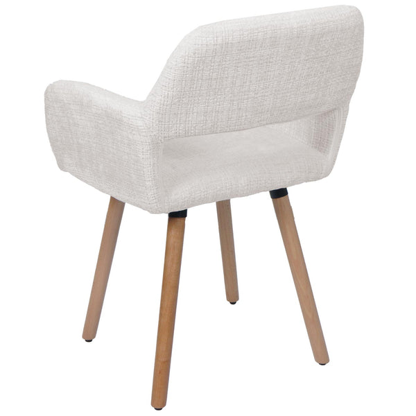 Esszimmerstuhl Küchenstuhl Polsterstuhl Holz Chenille creme