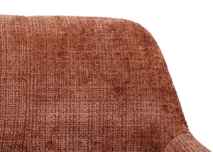 Esszimmerstuhl Küchenstuhl Polsterstuhl Holz Chenille terrakotta