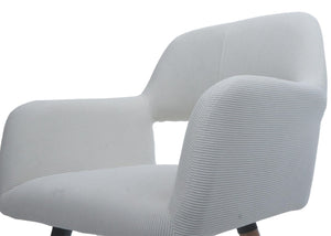 Esszimmerstuhl Küchenstuhl Polsterstuhl Holz Cord creme-weiss