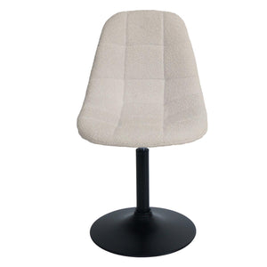 Esszimmerstuhl Küchenstuhl Drehstuhl Stahl Bouclé beige