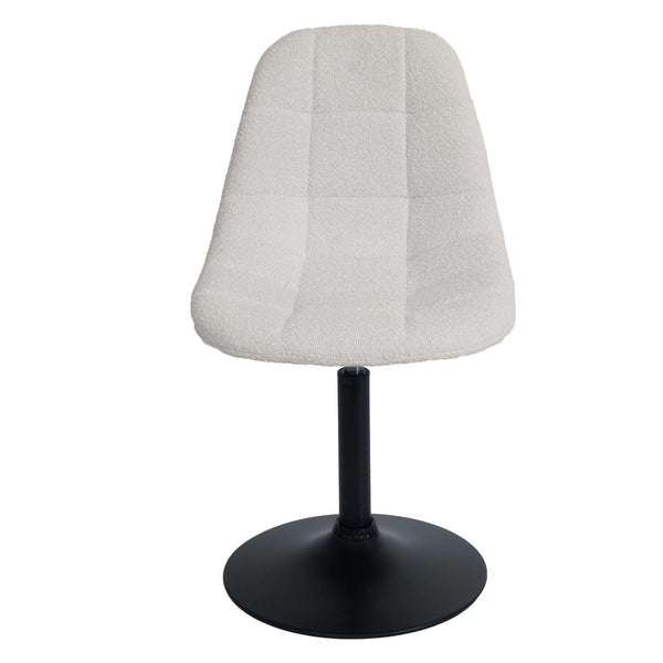 Esszimmerstuhl Küchenstuhl Drehstuhl Stahl Bouclé creme