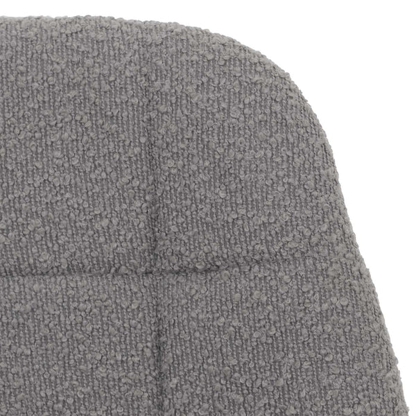 Esszimmerstuhl Küchenstuhl Drehstuhl Stahl Bouclé grau