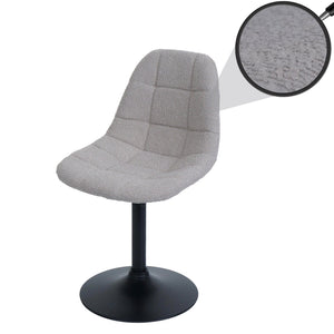 Esszimmerstuhl Küchenstuhl Drehstuhl Stahl Bouclé taupe